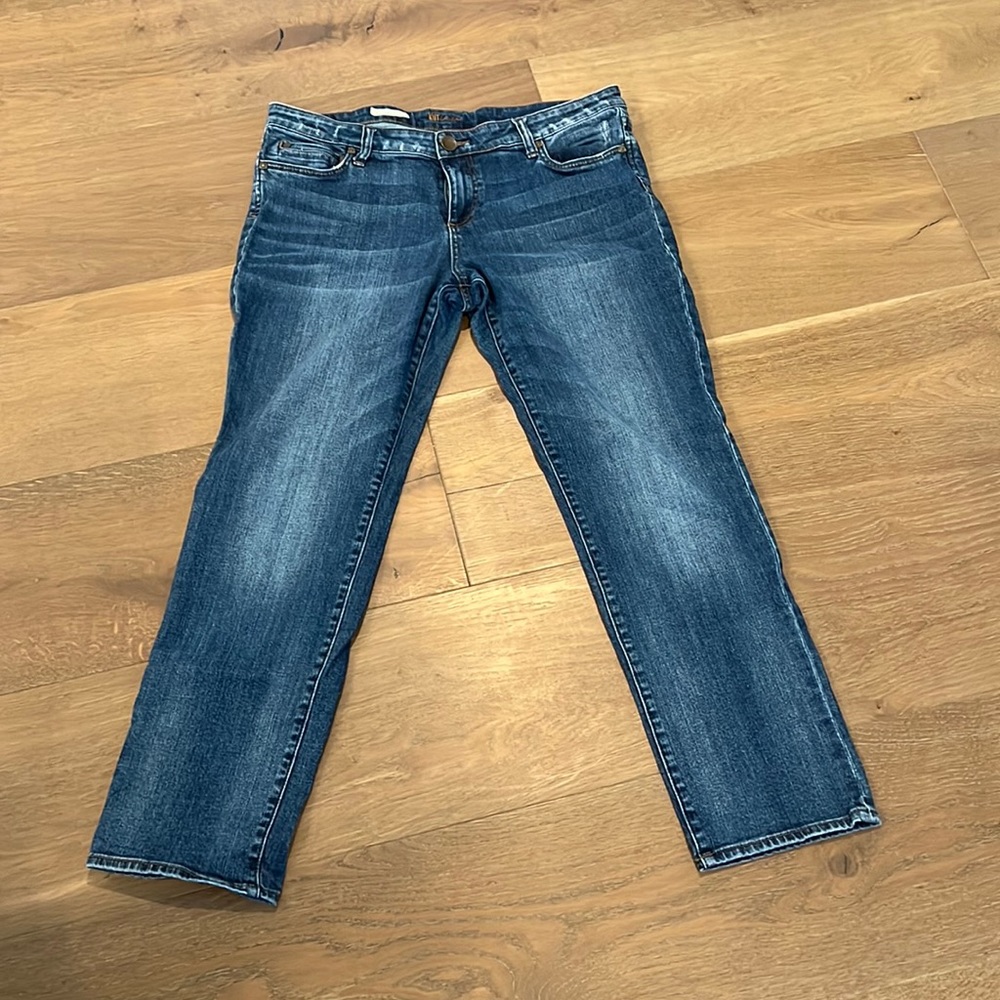 Kut From The Kloth Catherine Boyfriend Mid Rise Blue Denim SZ 14